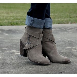 Dolce Vita Taupe Connery Heeled Booties